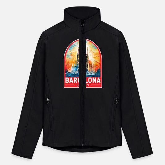 Barcelona Spain Travel Art Emblem