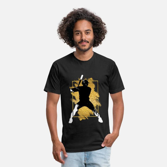 Baseball Player Gold Splash Grunge Sports Home Run