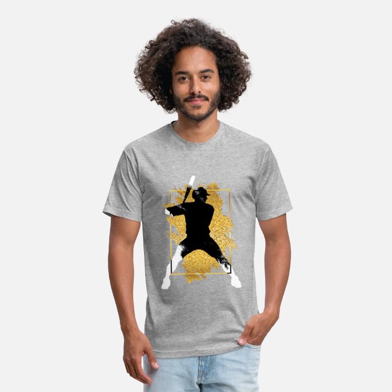 Baseball Player Gold Splash Grunge Sports Home Run