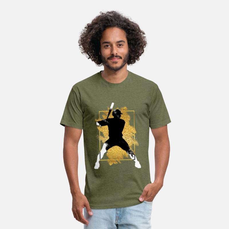 Baseball Player Gold Splash Grunge Sports Home Run