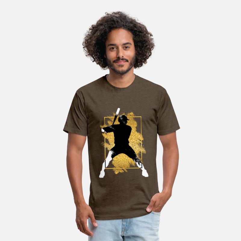 Baseball Player Gold Splash Grunge Sports Home Run