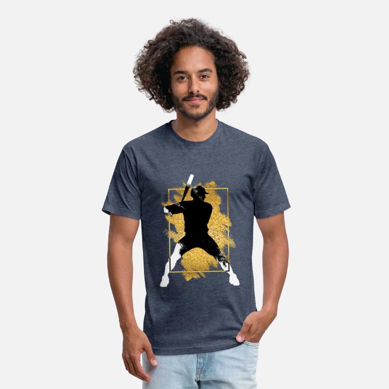 Baseball Player Gold Splash Grunge Sports Home Run