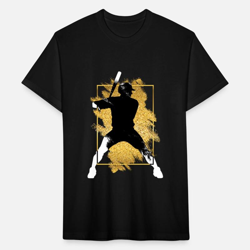 Baseball Player Gold Splash Grunge Sports Home Run