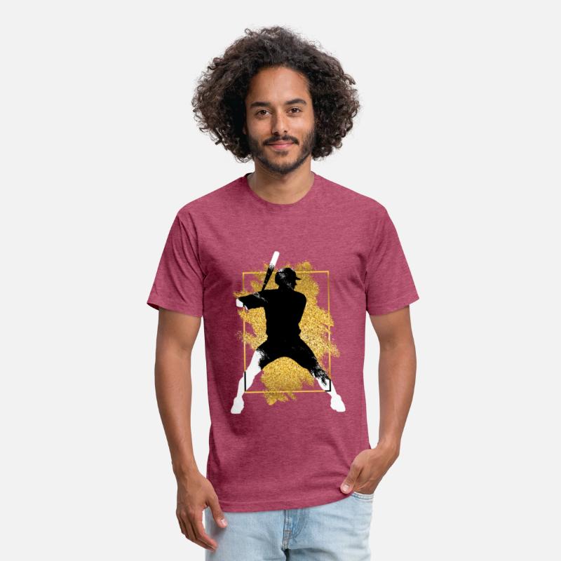 Baseball Player Gold Splash Grunge Sports Home Run