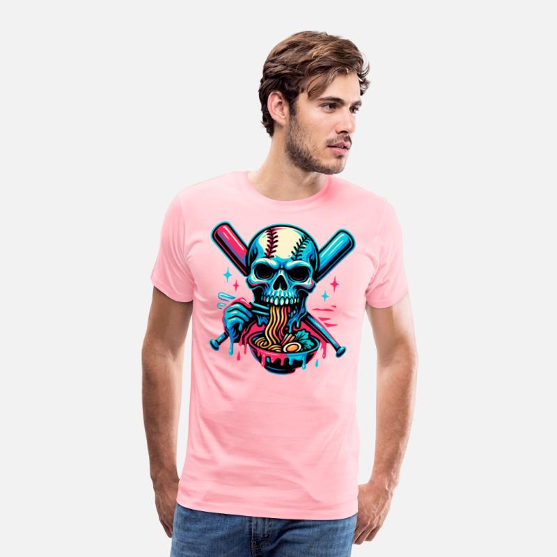 Baseball Skull Noodles Design – Ramen Bats