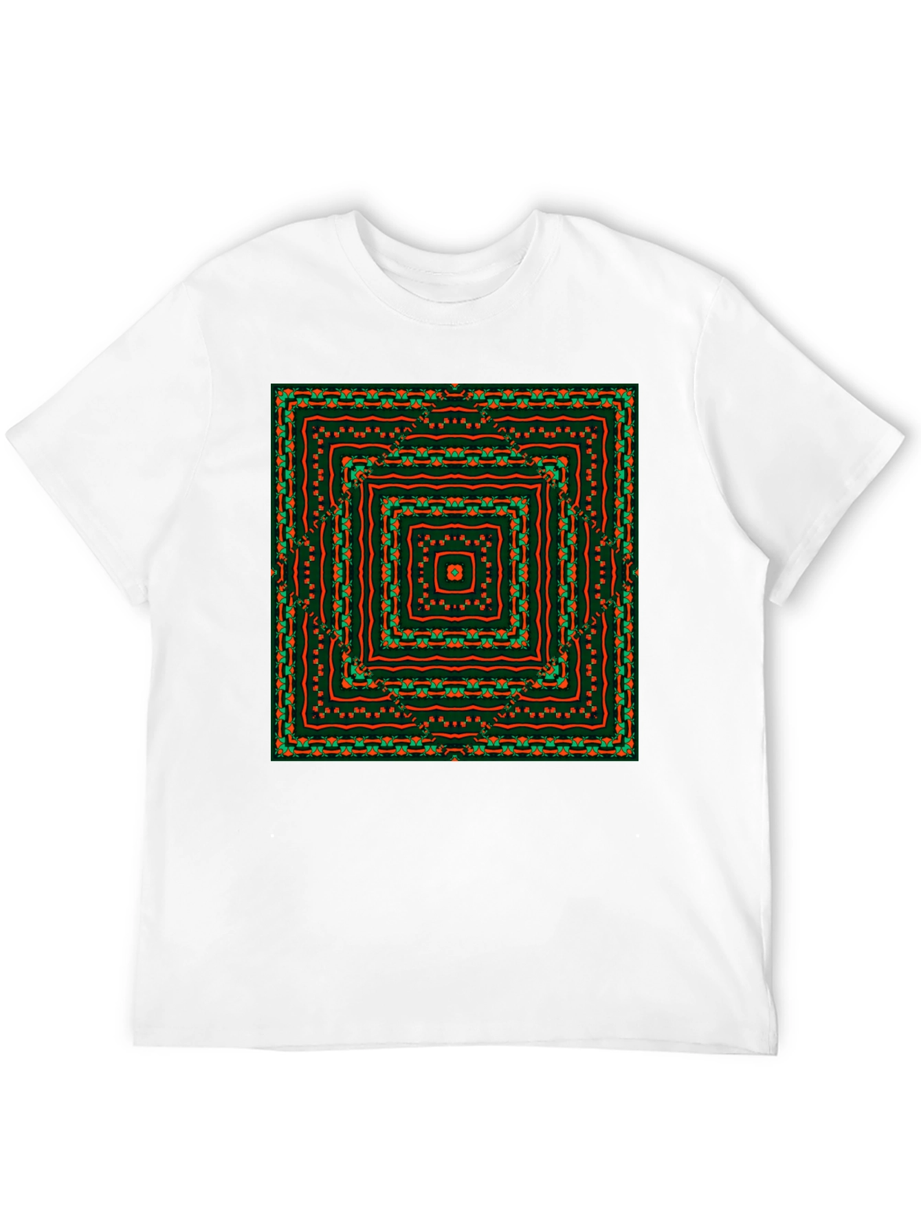 Geometric Square Pattern Tee