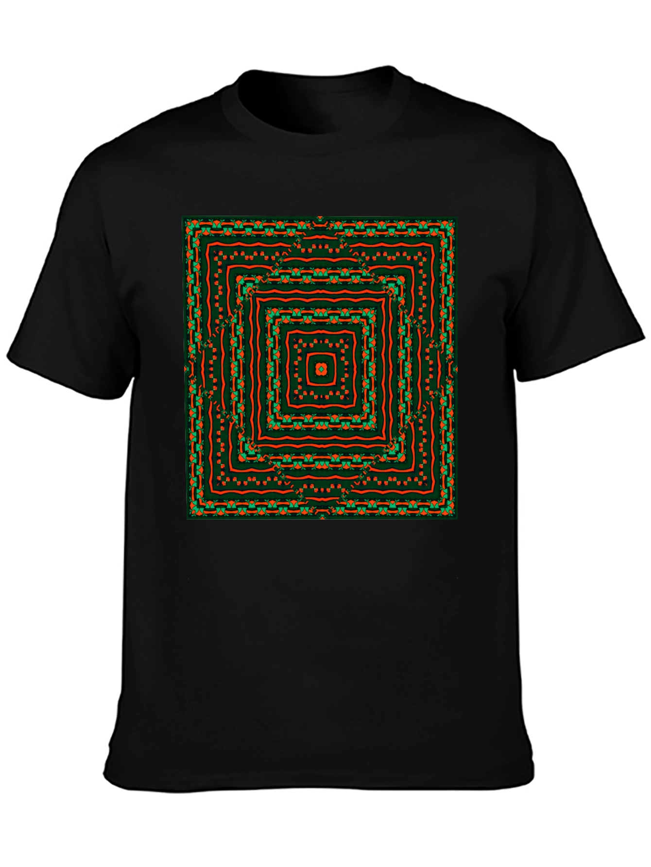 Geometric Square Pattern Tee