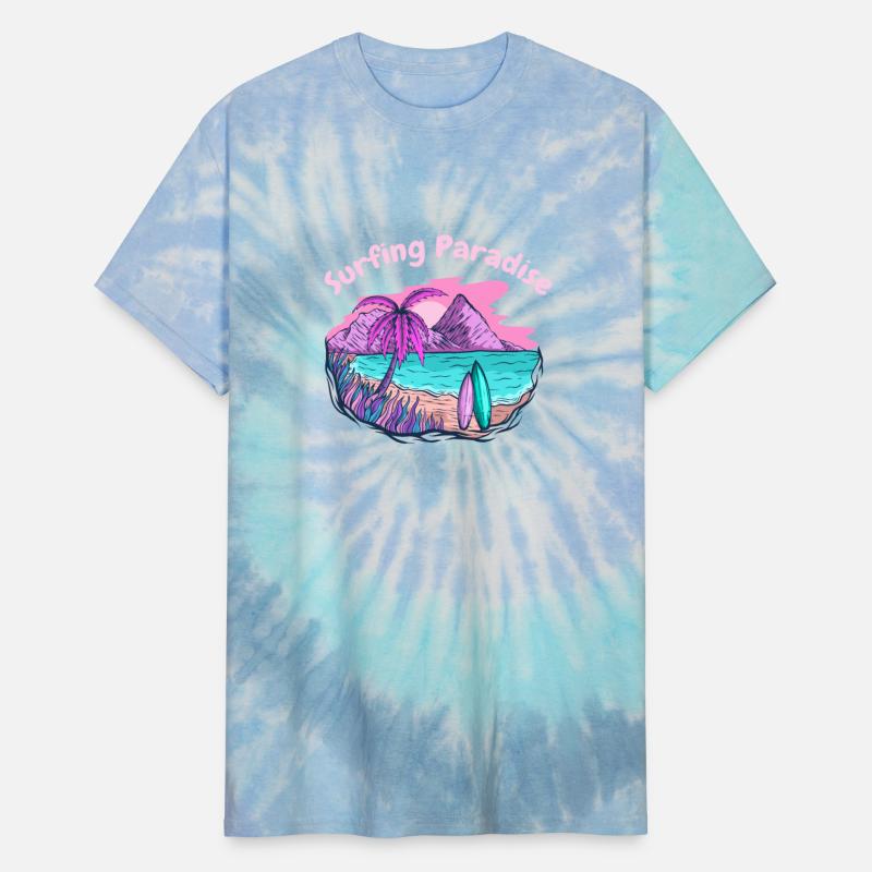 Beach Surfing Island Beach Palm Trees Summer 2