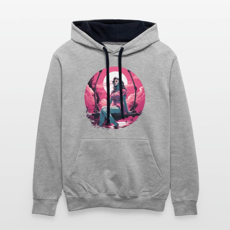 Beautiful Woman By The Sea In Pin Up Style