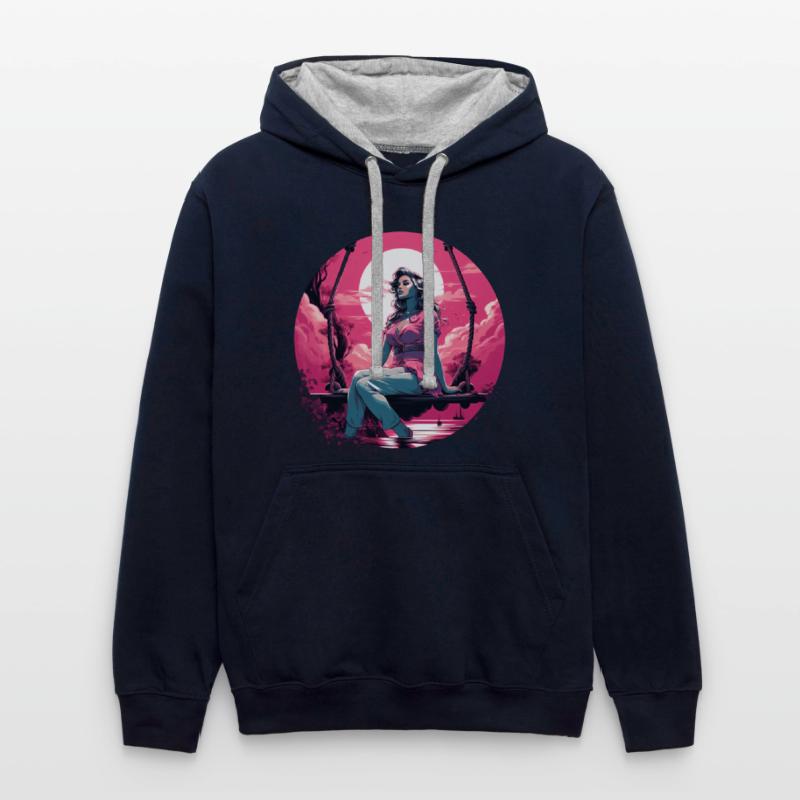 Beautiful Woman By The Sea In Pin Up Style