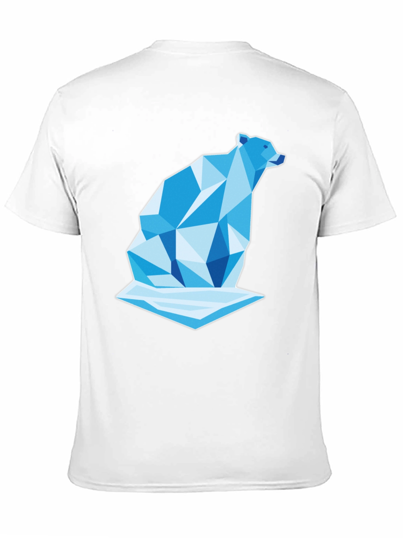 Geometric Polar Bear Graphic Tee - Cool Design