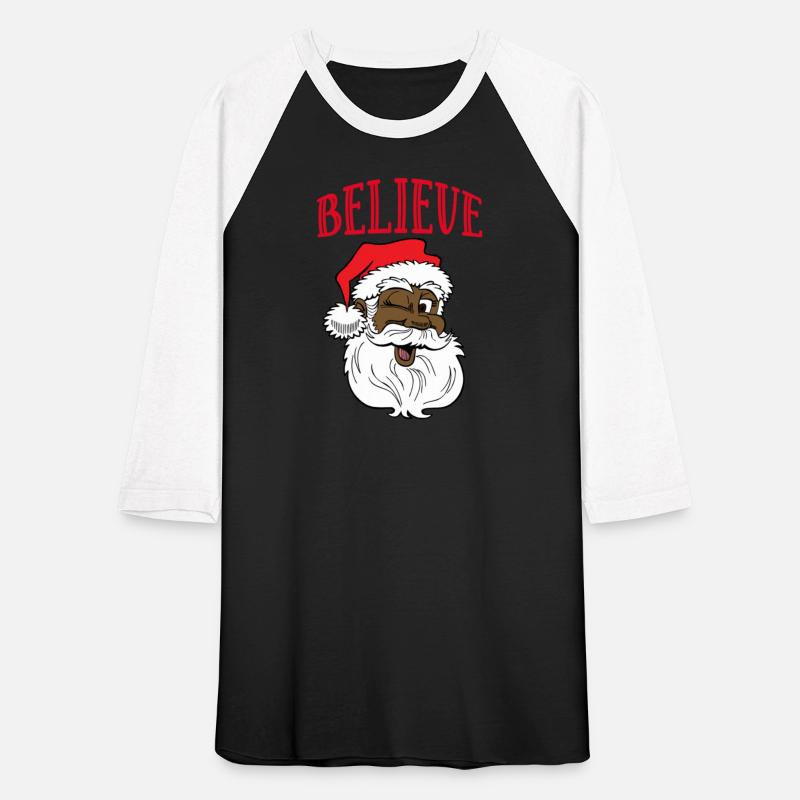 Believe African American Santa Claus Family Xmas