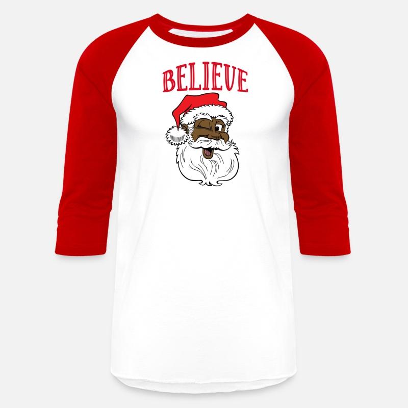 Believe African American Santa Claus Family Xmas