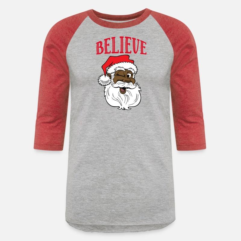 Believe African American Santa Claus Family Xmas