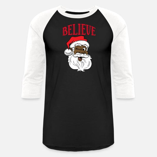 Believe African American Santa Claus Family Xmas