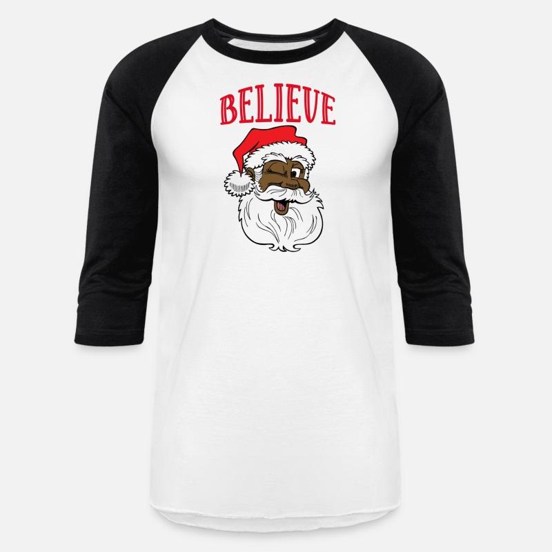 Believe African American Santa Claus Family Xmas
