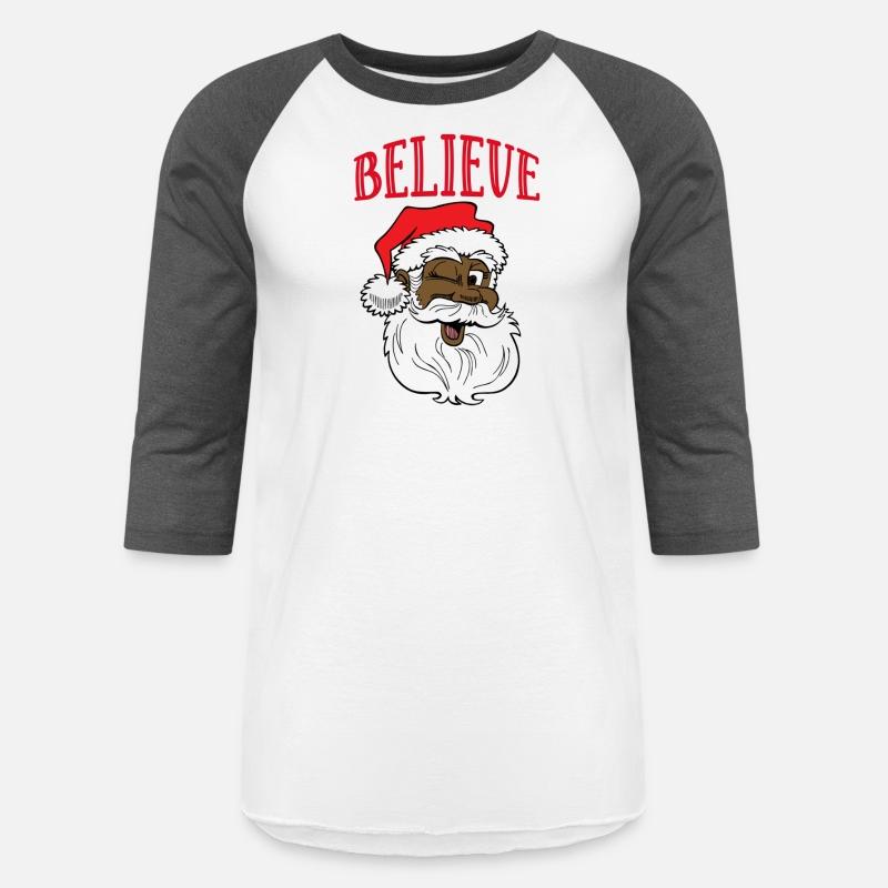 Believe African American Santa Claus Family Xmas