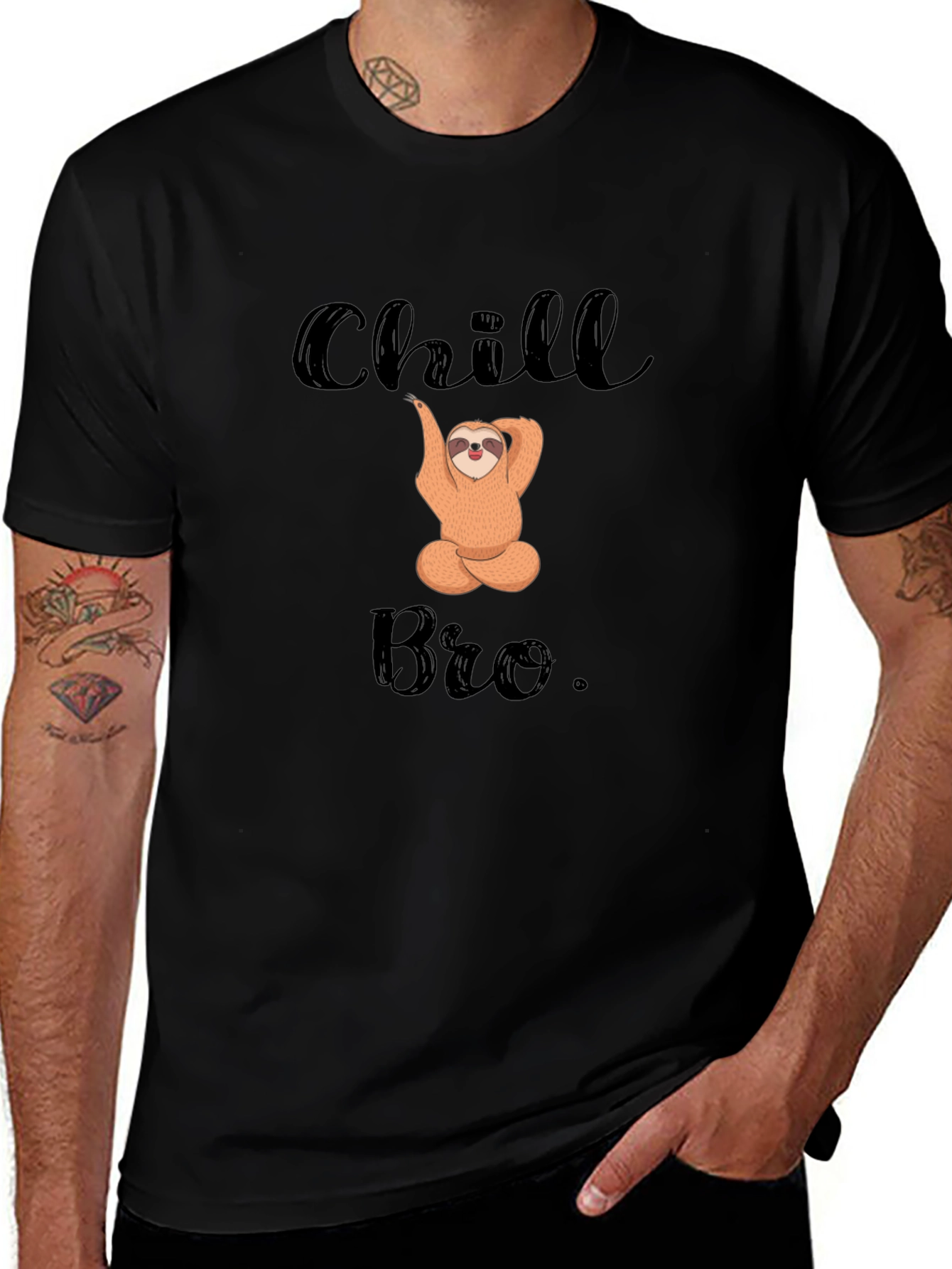 Chill Bro Sloth Graphic Tee - Relaxed Fit