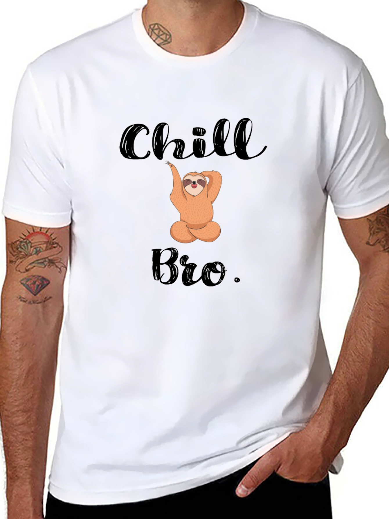 Chill Bro Sloth Graphic Tee - Relaxed Fit