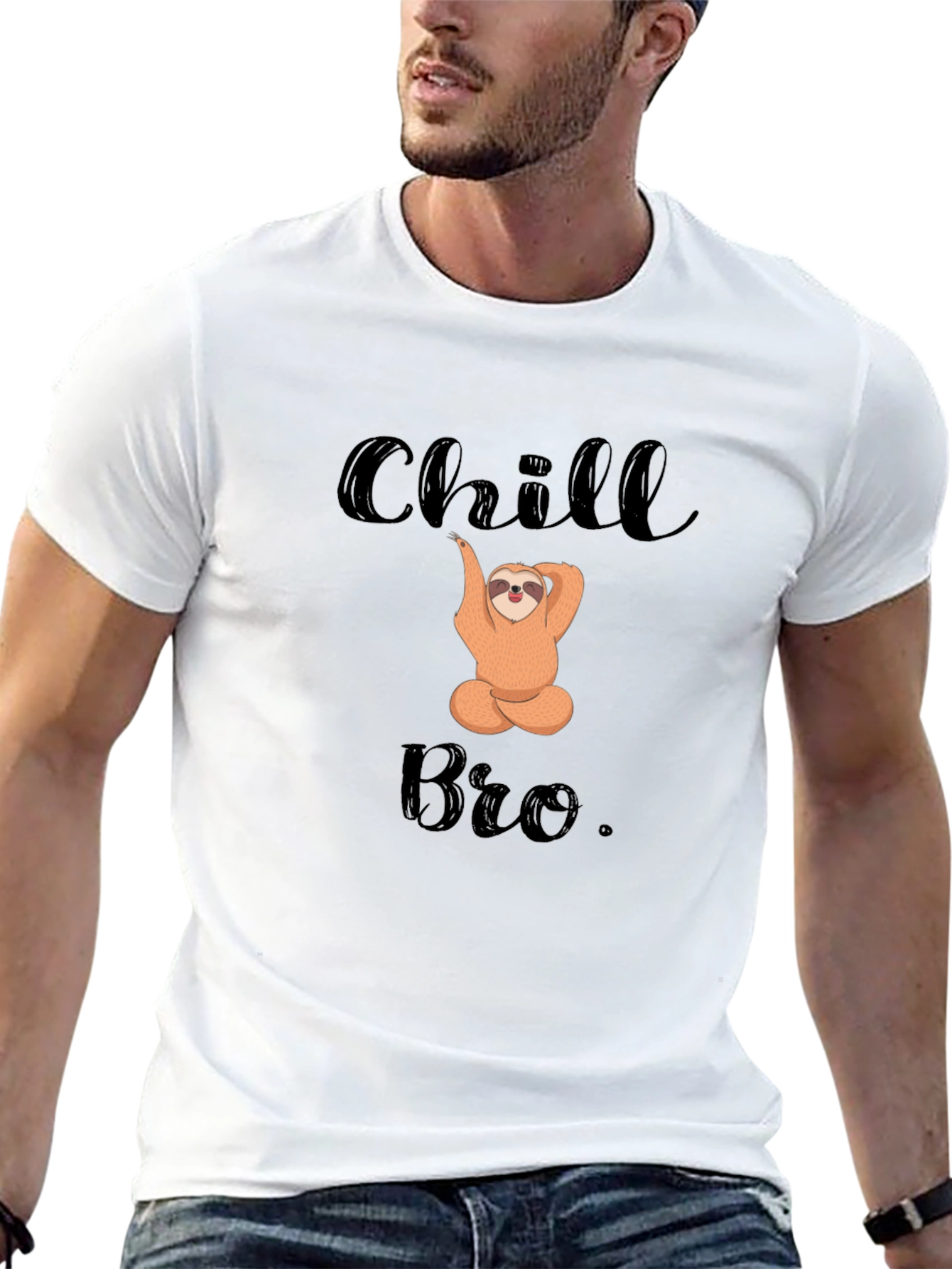 Chill Bro Sloth Graphic Tee - Relaxed Fit