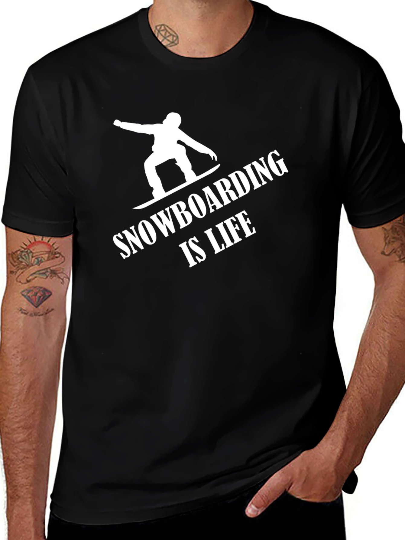 Snowboarding is Life T-Shirt Black