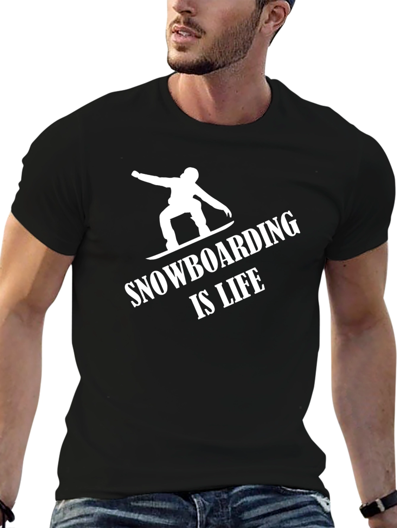 Snowboarding is Life T-Shirt Black