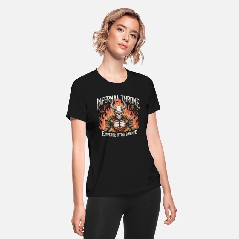 Biomechanical Skull Flame Metal Shirt