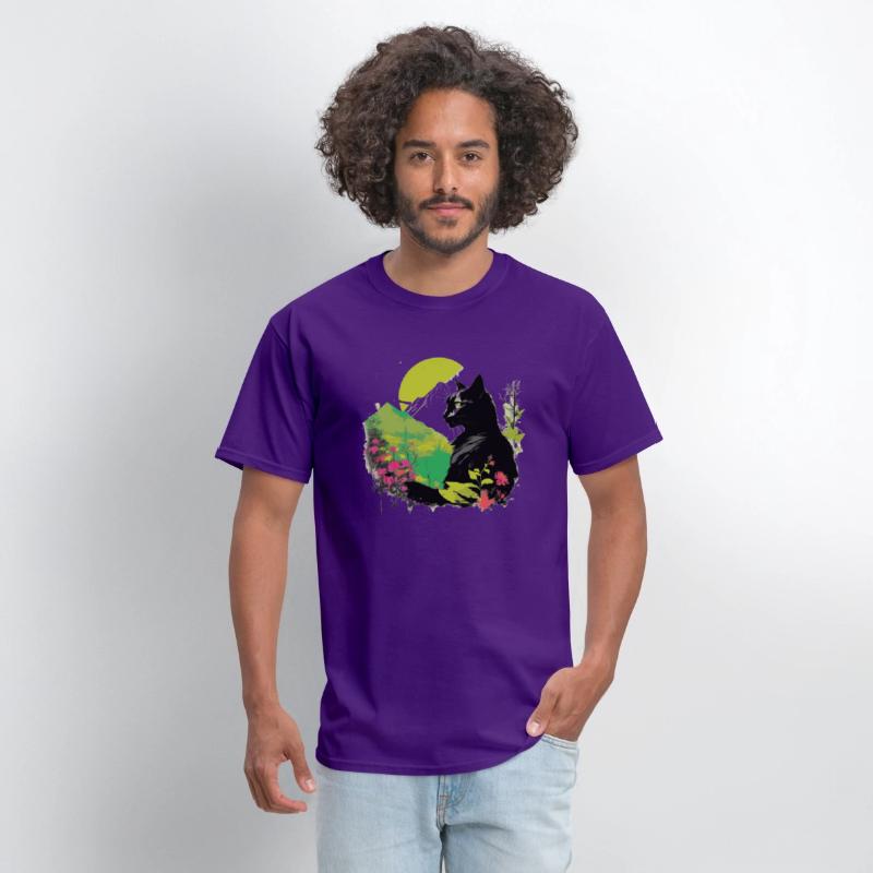 Black Cat And Nature