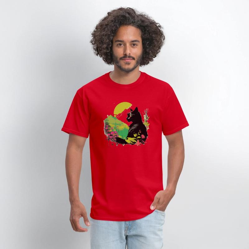 Black Cat And Nature