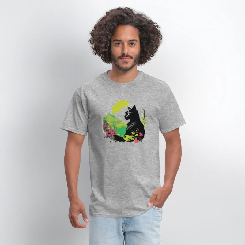 Black Cat And Nature