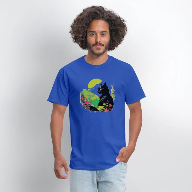 Black Cat And Nature