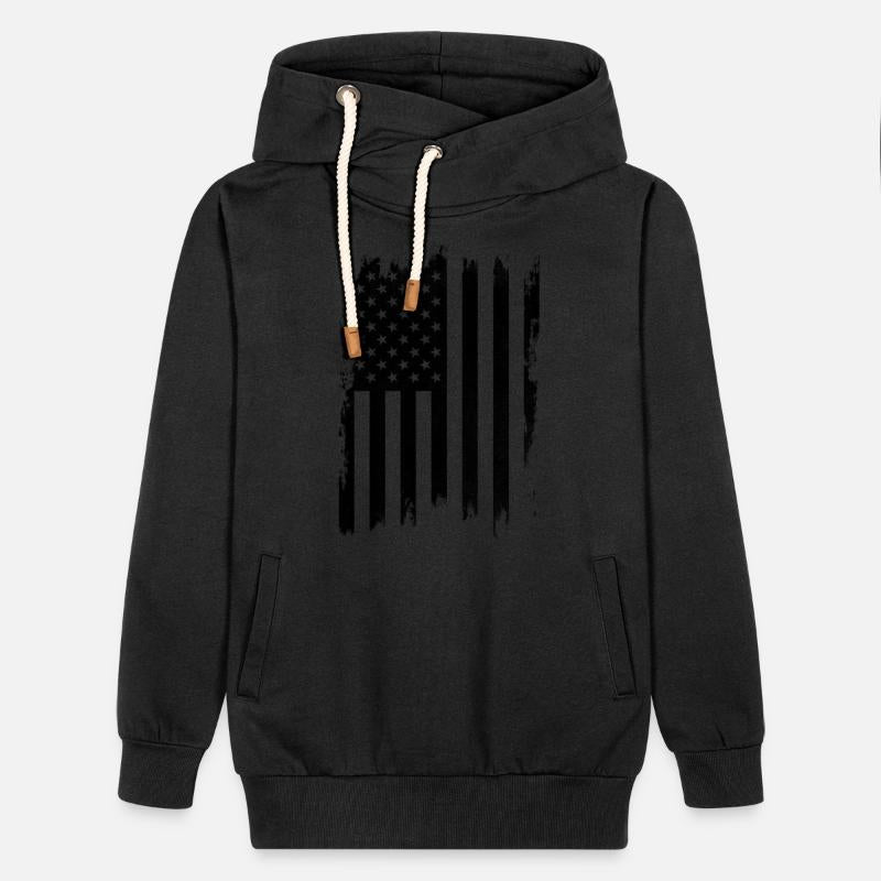 Black Distressed USA Flag. America. American.