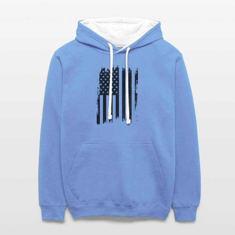 Black Distressed USA Flag. America. American.