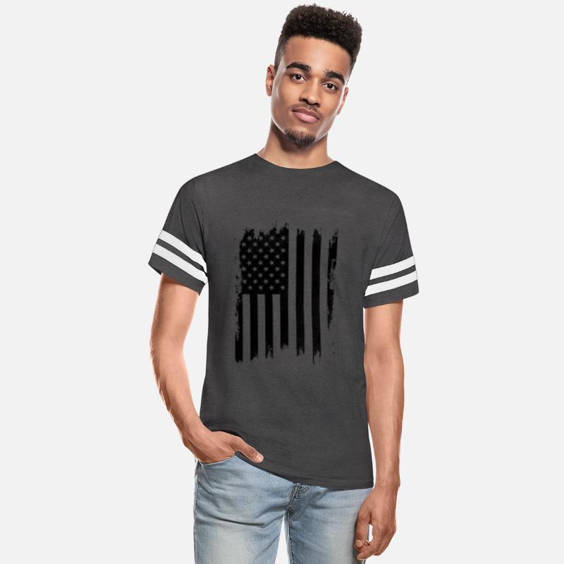 Black Distressed USA Flag. America. American.
