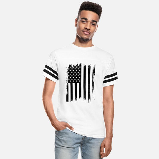 Black Distressed USA Flag. America. American.