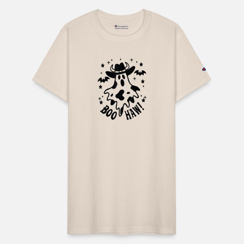 Boo Haw Cute Western Halloween Ghost with Cowboy H