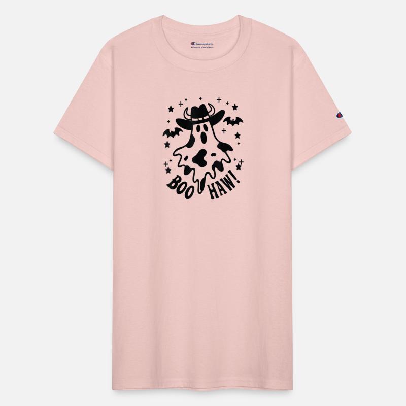 Boo Haw Cute Western Halloween Ghost with Cowboy H