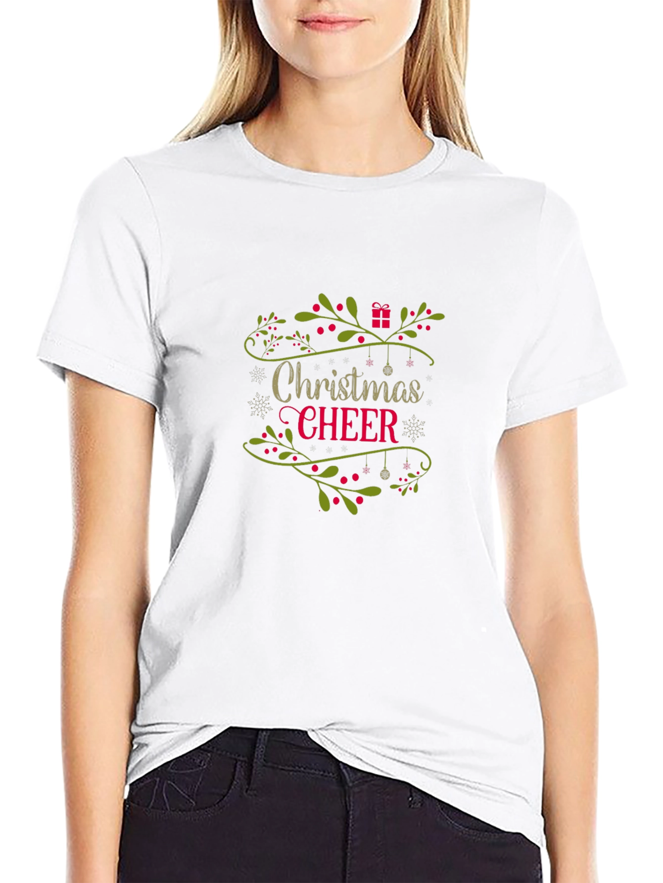 Christmas Cheer Holiday Graphic T-Shirt