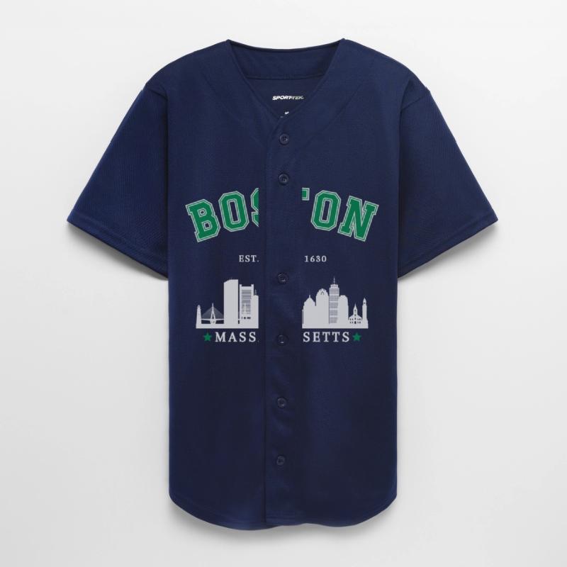"Boston Massachusetts Skyline & USA Flag Graphic