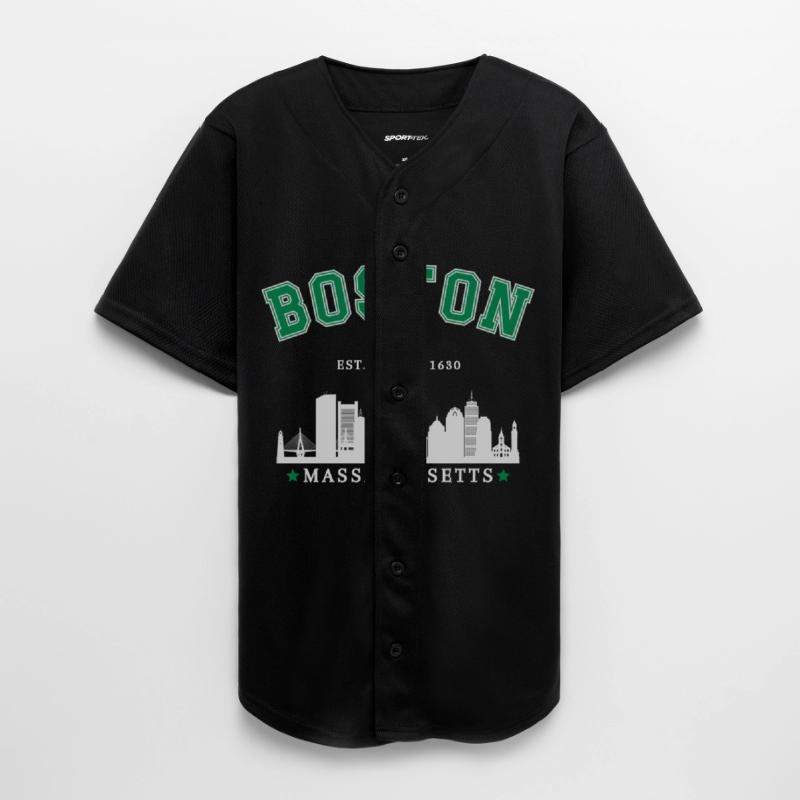 "Boston Massachusetts Skyline & USA Flag Graphic