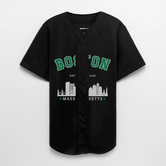 "Boston Massachusetts Skyline & USA Flag Graphic