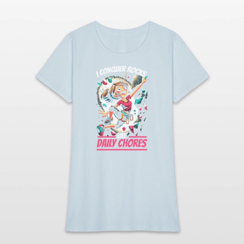 Bouldering Girl Boulderer Rock Climbing Wall