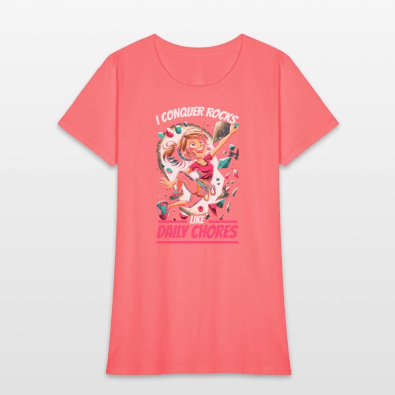 Bouldering Girl Boulderer Rock Climbing Wall