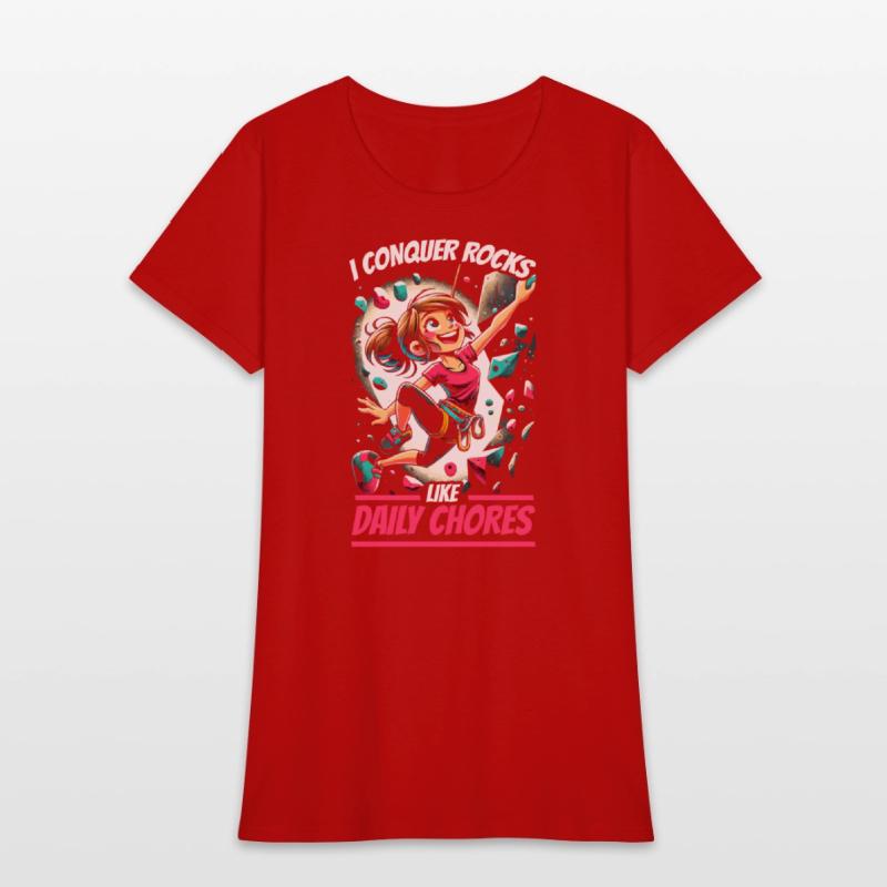 Bouldering Girl Boulderer Rock Climbing Wall