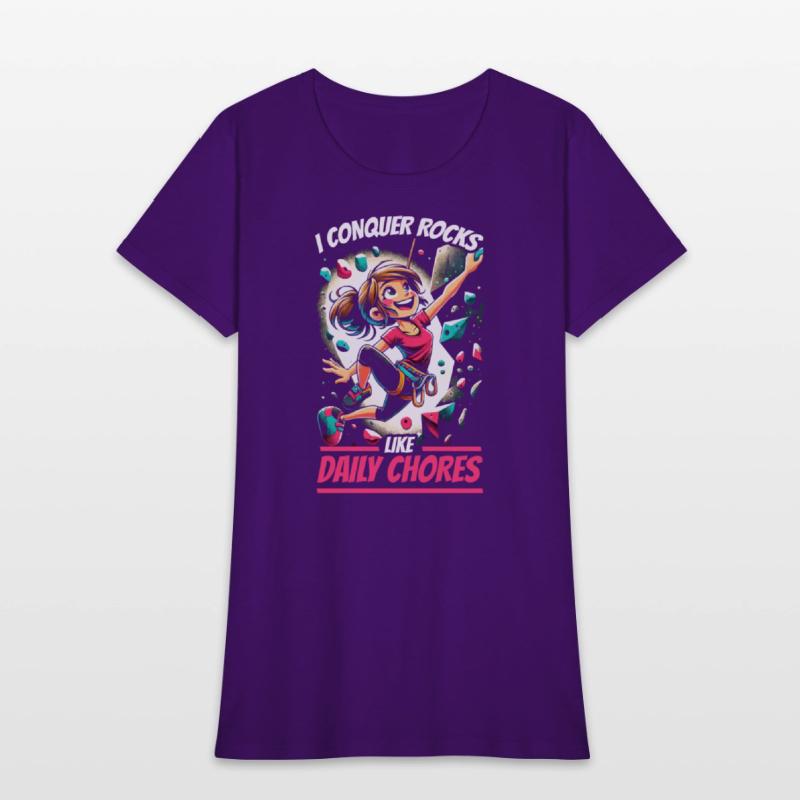 Bouldering Girl Boulderer Rock Climbing Wall