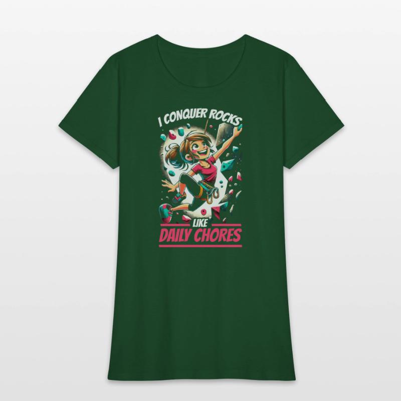 Bouldering Girl Boulderer Rock Climbing Wall