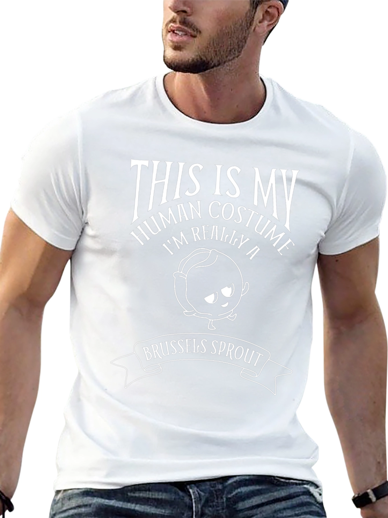 Brussels Sprout Costume T-Shirt - Funny Halloween Tee