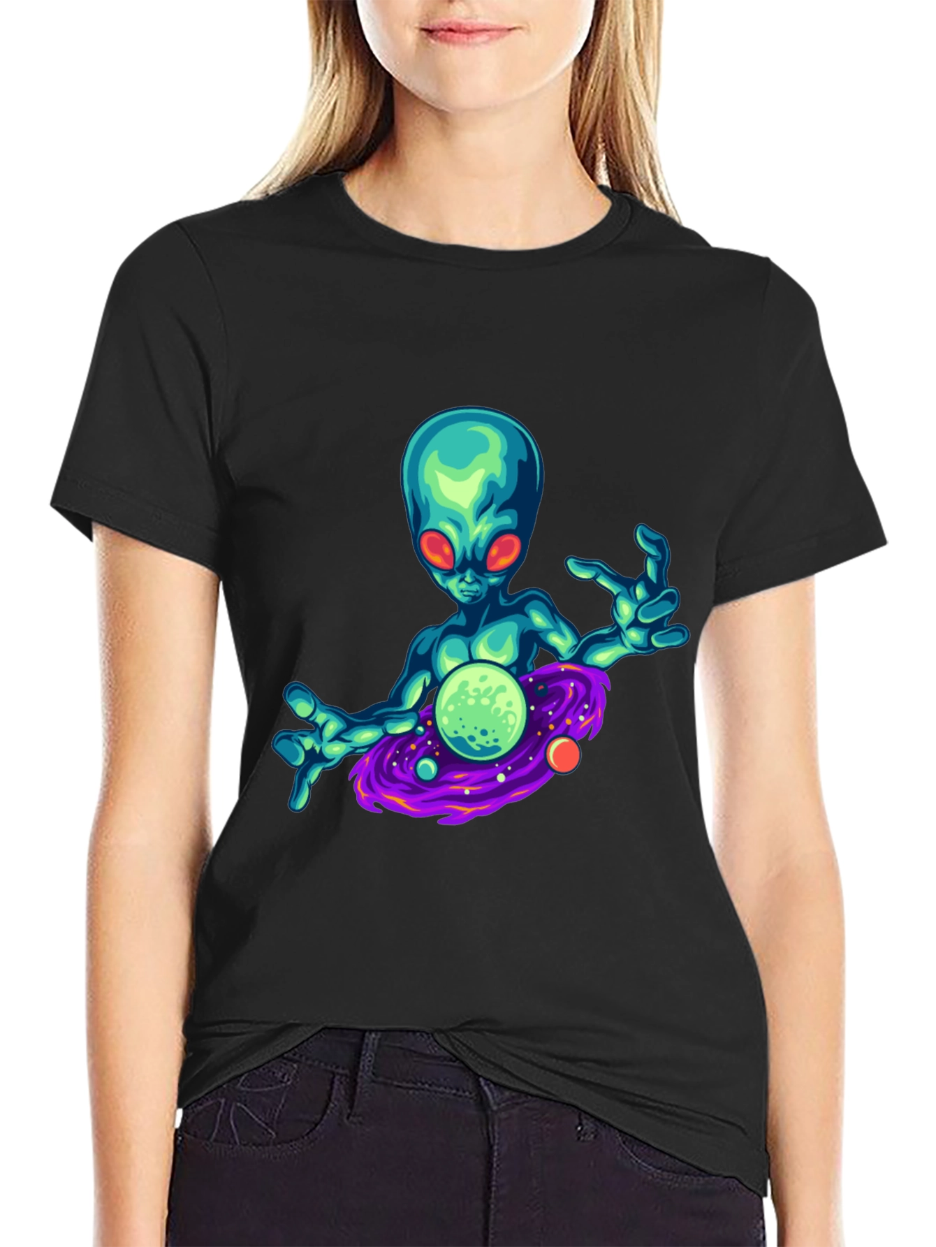 Alien in Space Graphic T-Shirt