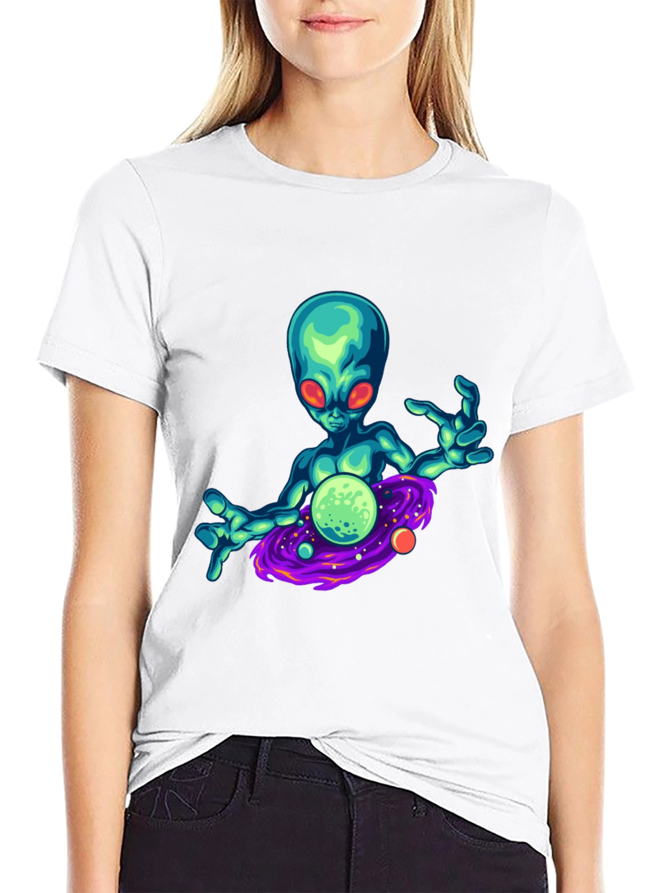 Alien in Space Graphic T-Shirt