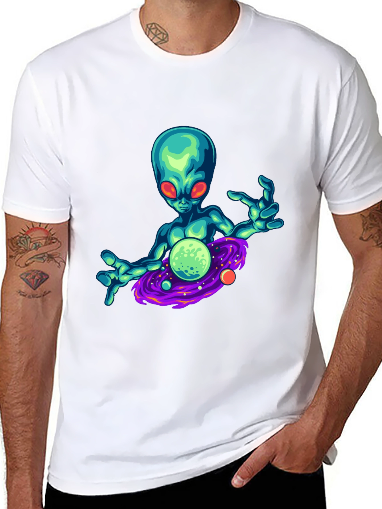 Alien in Space Graphic T-Shirt